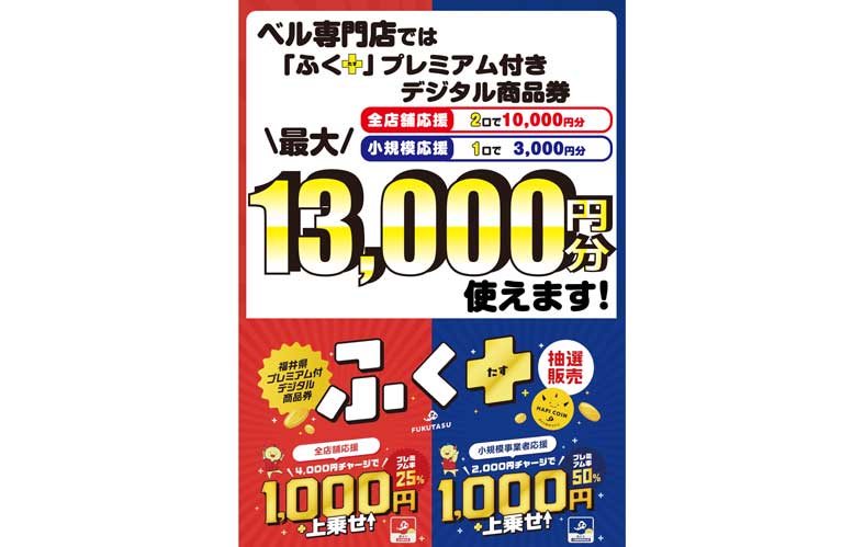 「ふく+」プレミアム付きデジタル商品券